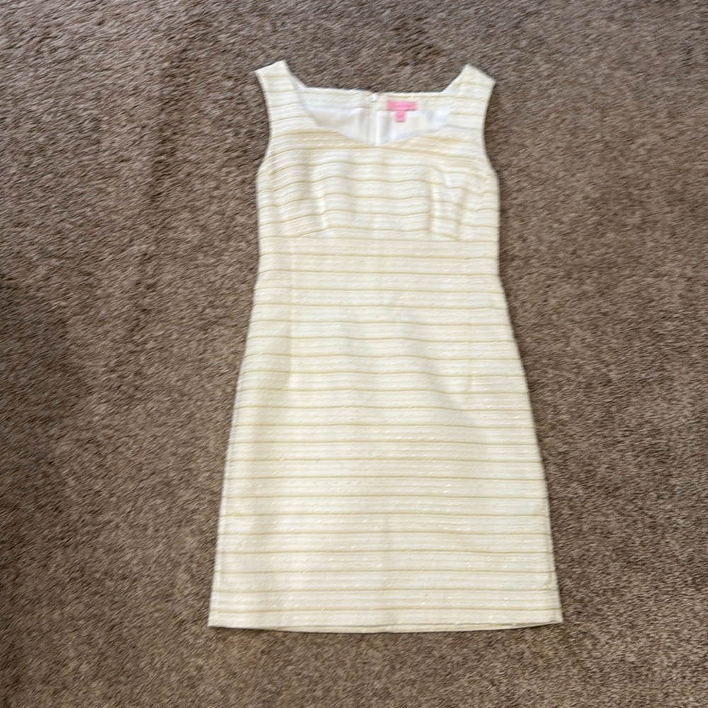 White and gold Lilly Pulitzer dress